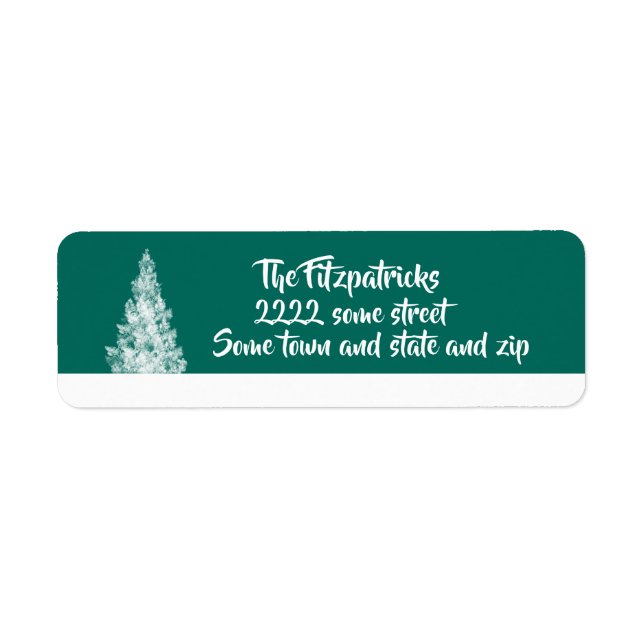 Minimaler Schneebaum Aquamarin und weißer Urlaub (Vorne)