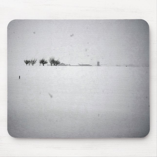 Minimaler Schneemuseepad Mousepad (Vorne)