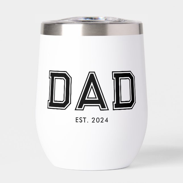 Minimaler schwarzer fetter Text Dad gegründet (Vorderseite)