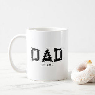 Minimaler schwarzer fetter Text Dad gegründet Kaffeetasse