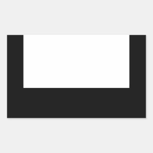 Minimaler Schwarzer Rahmen Design Weißer R Aufkleb Rechteckiger Aufkleber