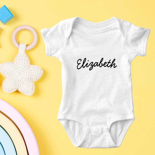 Minimaler Script-Individuelle Name Baby Strampler (Von Creator hochgeladen)