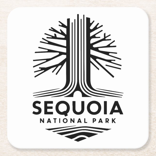 Minimaler Sequoia-Nationalpark Rechteckiger Pappuntersetzer (Vorderseite)