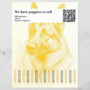 Minimaler Shepherd Hund personalisierter Flyer