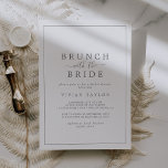 Minimaler Silber-Brunch mit Bride-Brautparty Einladung<br><div class="desc">Dieser minimale silberne Brunch mit Brautdusche ist perfekt für einen einfachen Polterabend. Das moderne romantische Design besticht durch klassische silbergraue und weiße Typografie gepaart mit einer rustikalen und eleganten Kalligraphie mit Vintagem handgeschriebenem Stil. Anpassbar in jeder Farbe. Behalt das Design einfach und elegant, wie es ist, oder personalisiere es durch...</div>