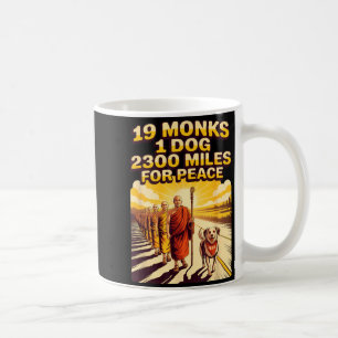 Minimaler Spaziergang für den Frieden buddhistisch Kaffeetasse