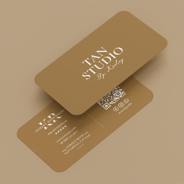 Minimaler Spray Tan Artist Golden Tanning Speziali Visitenkarte (Minimal Spray Tan Artist Golden Tanning Specialist Business Card
)