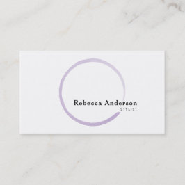 Minimaler Trendy Lila Watercolor Circle Visitenkarte