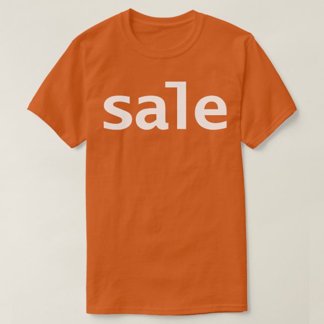 Minimaler Typografie-weißer Text verkaufen T-Shirt (Design vorne)