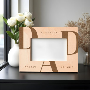 Minimaler typografischer Vater Personalisiert Keep Geätzte Rahmen