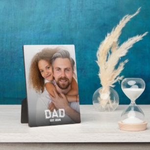 Minimaler Vater Etabliertes Jahr Neuer Vater Foto Fotoplatte