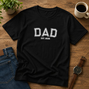 Minimaler Vater Gründungsjahr Neuer Vater T-Shirt