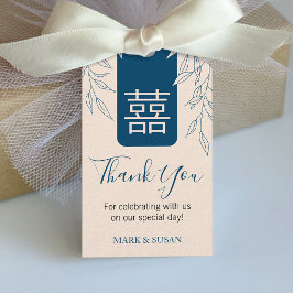 Minimaler Verlassen chinesischer Hochzeitstag Geschenkanhänger