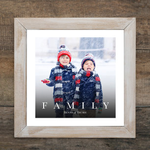 Minimaler Vorlagenschutz für einfache Familienfoto Fotodruck