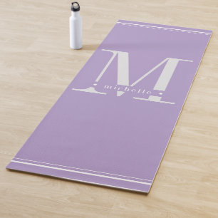Minimaler Weichbeutel Lila & weiß Yogamatte
