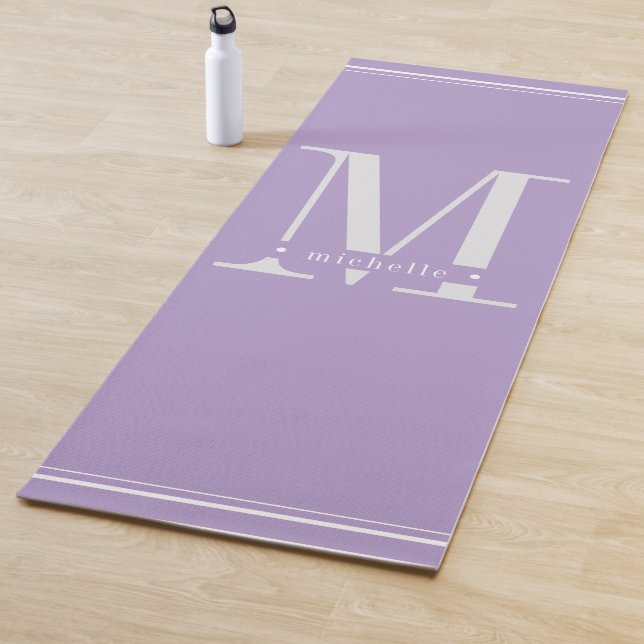 Minimaler Weichbeutel Lila & weiß Yogamatte (Beispiel)