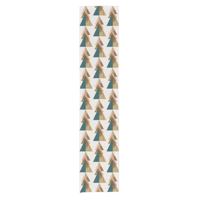 Minimaler Weihnachtsbaum Kurzer Tischläufer (Vorderseite)