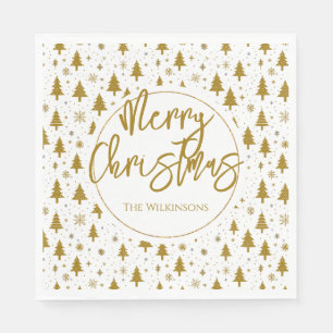 Minimaler Weihnachtsbaum Serviette