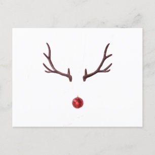 Minimaler Weihnachtsrentier Feiertagspostkarte