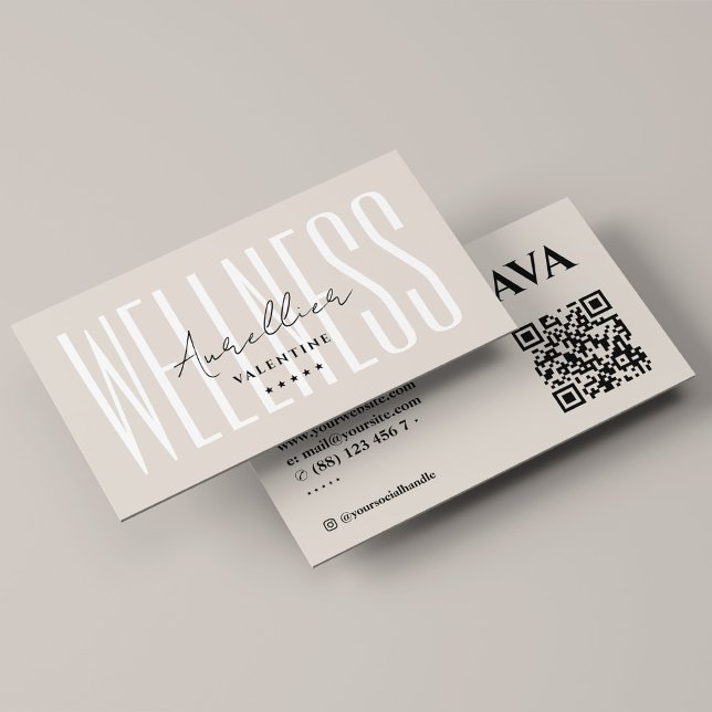 Minimaler Wellness Coach Personal Trainer Sand Visitenkarte (Minimal Wellness Coach Personal Trainer Sand Business Card
)