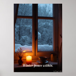 Minimaler Winter-Kalenderposter – Neutrale Wandkun Poster