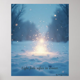 Minimaler Winter-Kalenderposter – Neutrale Wandkun Poster