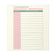 Minimaler Zeitblockplaner Pink Layout