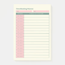 Minimaler Zeitblockplaner Pink Layout