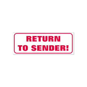 Minimaler "ZURÜCK AN DEN ABSENDER!"-Stempel Permastempel