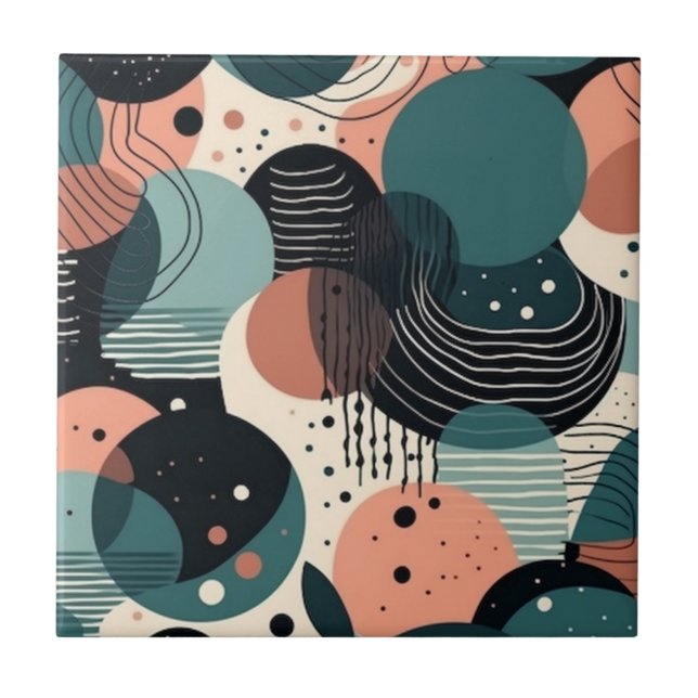 Minimales Abstraktes Nahtloses Muster - Geometrisc Fliese (Vorderseite)