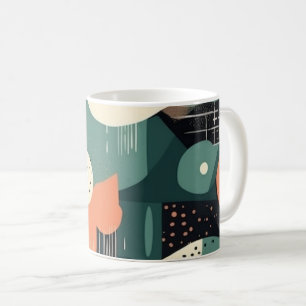Minimales Abstraktes Nahtloses Muster - Geometrisc Kaffeetasse