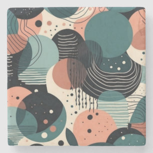 Minimales Abstraktes Nahtloses Muster - Geometrisc Steinuntersetzer