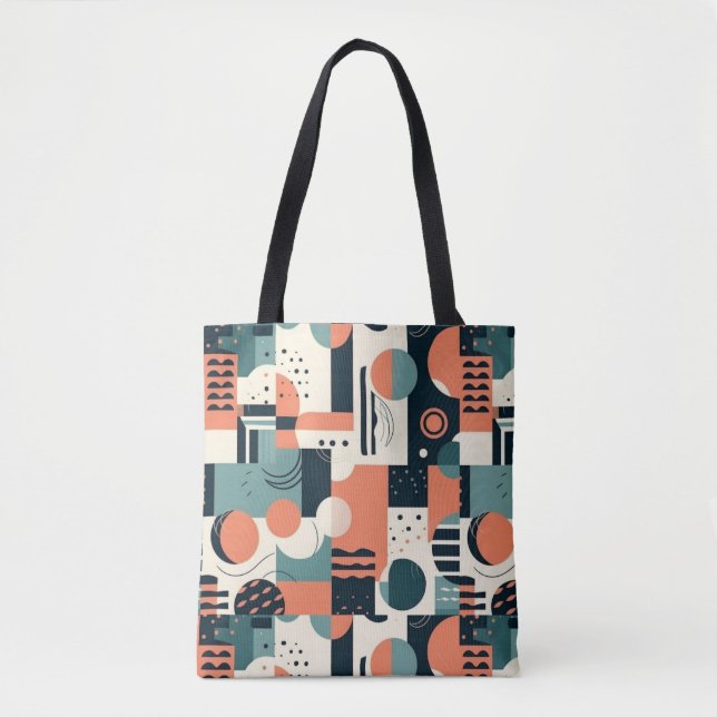 Minimales Abstraktes Nahtloses Muster - Geometrisc Tasche (Vorderseite)
