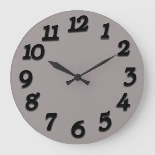 Minimales arabische Zahl-klassisches Noir Weiß Große Wanduhr