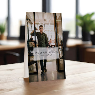 Minimales Berufliches Firmenlogo und Business-Foto Visitenkarten