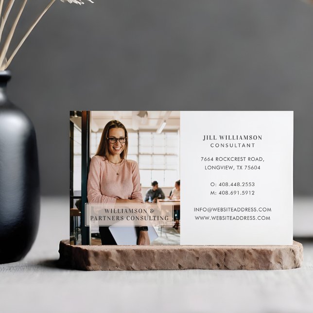 Minimales Berufliches Firmenname & Business-Foto Magnetkarte (Minimal Professional Company Name & Business Photo)