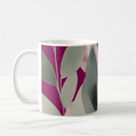 Minimales botanisches Blattmuster Kaffeetasse