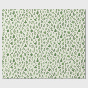 🌿 minimales botanisches nahtloses Muster - grünes Geschenkpapier