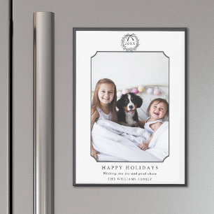 Minimales Charcohhappy Holidays Foto Magnet