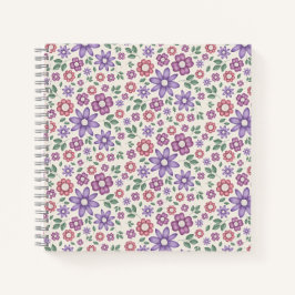 minimales creme-farbenes fantastisches Blumenmuste Notizbuch