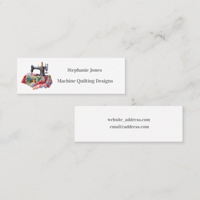 Minimales Design für Unternehmen Mini Visitenkarte (Vorne/Hinten)