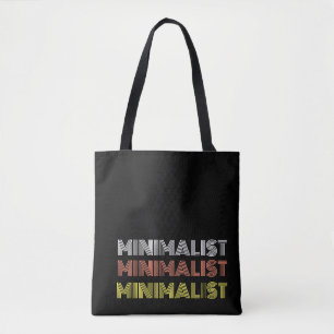 minimales, einfaches, modernes Textmonochrome Tasche