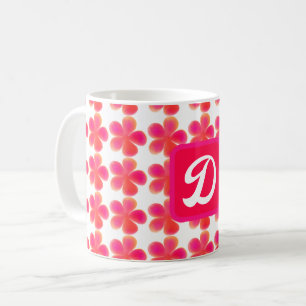 minimales, elegantes botanisches Blumenmuster Kaffeetasse