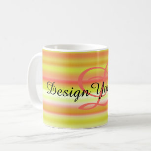 minimales elegantes farbenfrohes Retro-Streifenmus Kaffeetasse