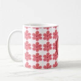 minimales, elegantes, orangefarbenes Botanisches M Kaffeetasse