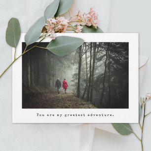 Minimales Foto der Verlobung Save The Date