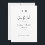 Minimales Foto Weiß und Schwarz Save The Date<br><div class="desc">Made for you!</div>