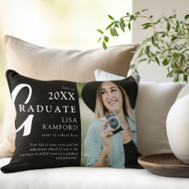 Minimales Graduate-Foto und Kostenvoranschlag Beib Dekokissen