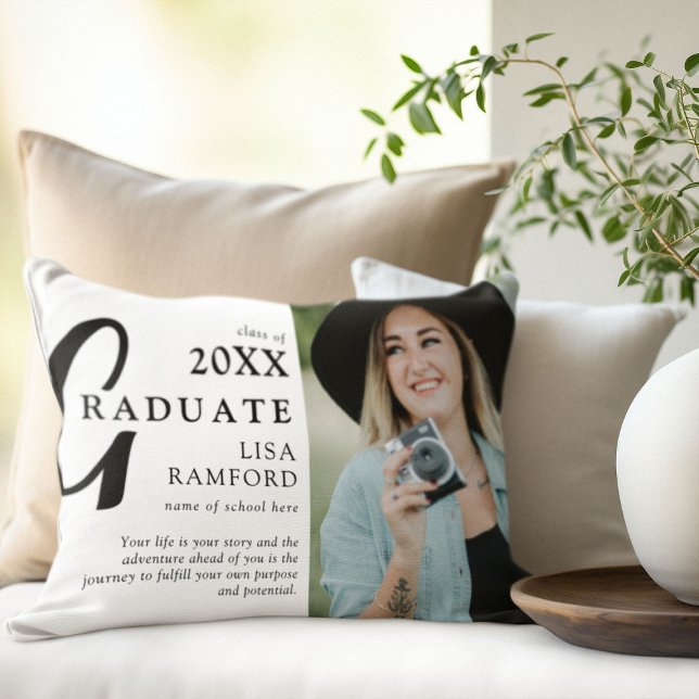 Minimales Graduate-Foto und Kostenvoranschlag Beib Dekokissen (Von Creator hochgeladen)