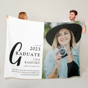Minimales Graduate-Foto und Kostenvoranschlag Beib Fleecedecke